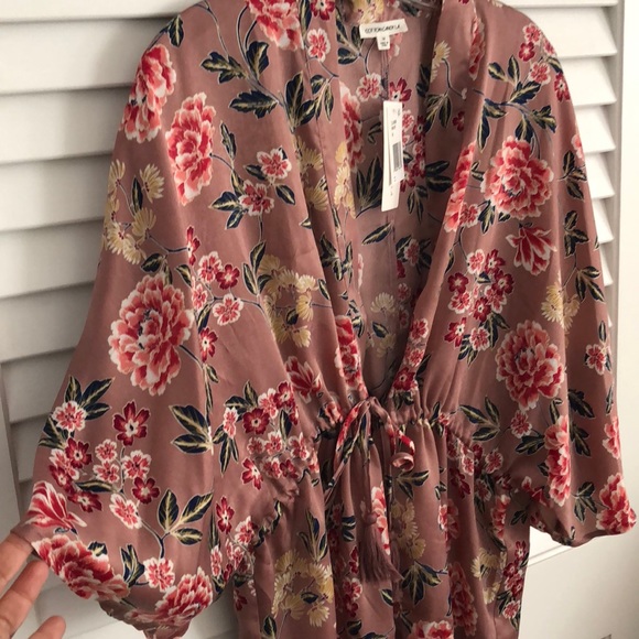 Cotton Candy LA Kimono  Mauve Top Size Medium NWT - Picture 5 of 8